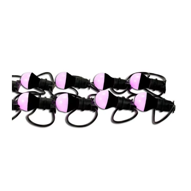 Guirlande lumineuse 10 m – 20 ampoules LED RGB + blanc chaud 6 W