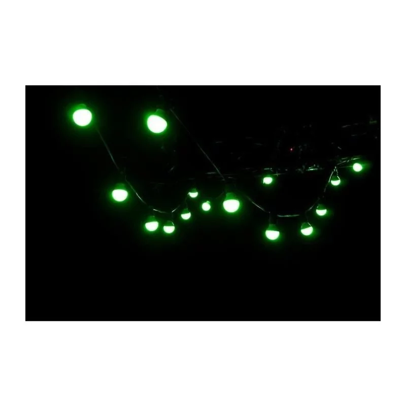 Guirlande lumineuse 10 m – 20 ampoules LED RGB + blanc chaud 6 W