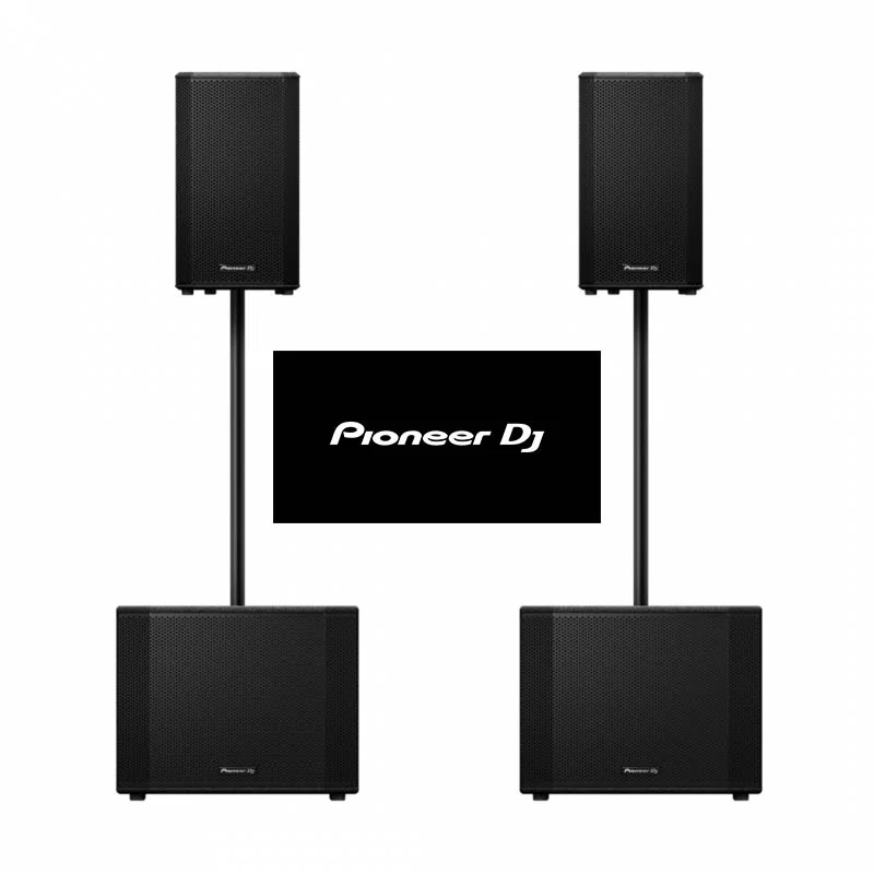 Pack Son Pioneer 2 – 2 enceintes Pioneer DJ XPRS102 + 2 caissons Pioneer DJ XPRS1152S